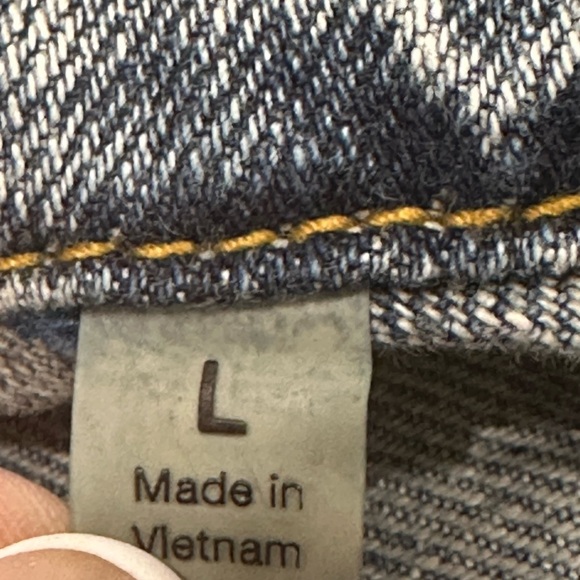 Fear Of God Essentials Denim Trucker Jean Jacket Light Indigo Blue Large Rare - Picture 12 of 16